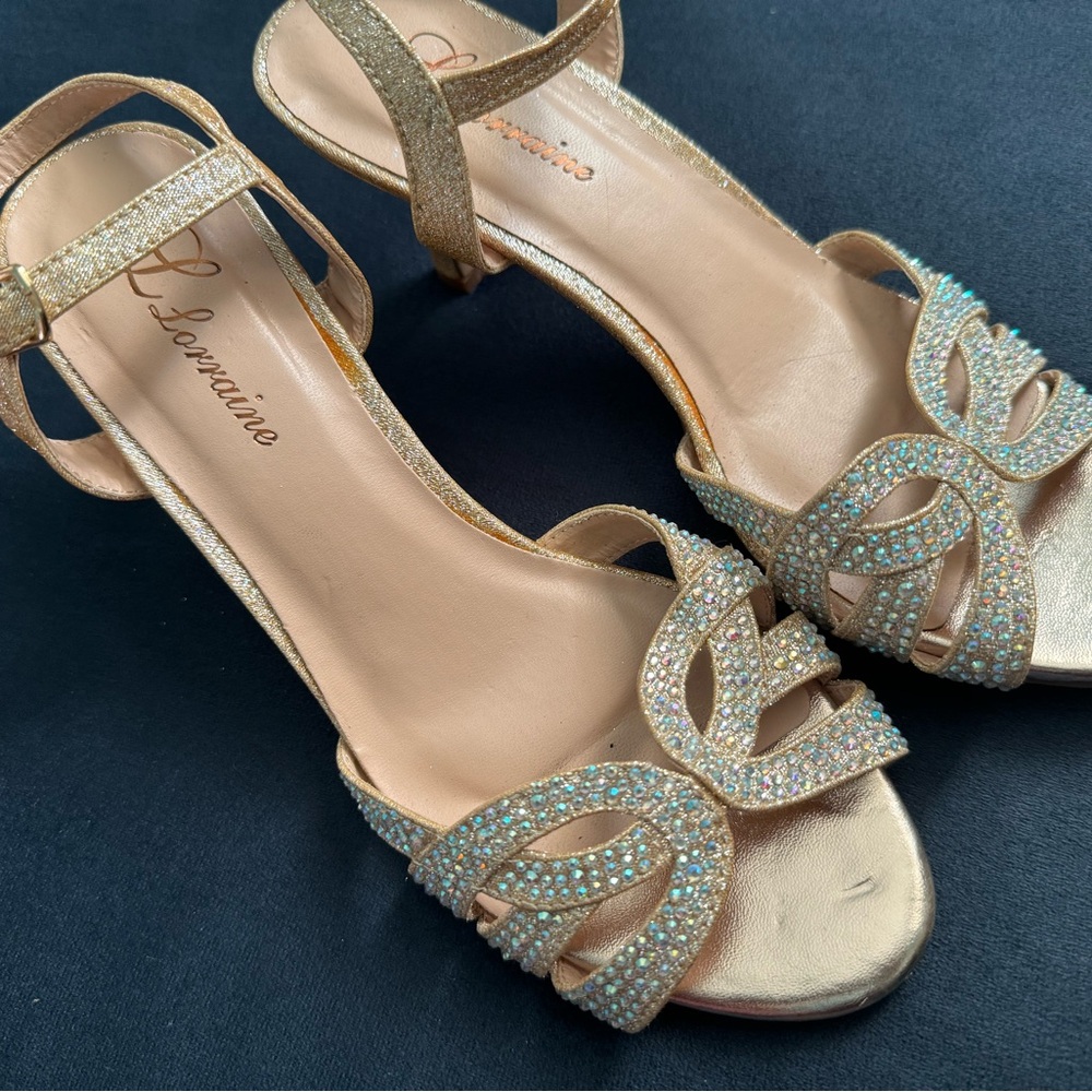Lorraine Gold Sparkling Women's Heels